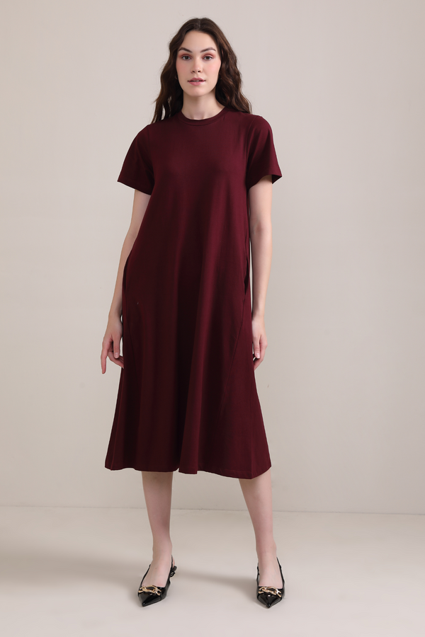 Luna A-Line Dress-Wild Berry