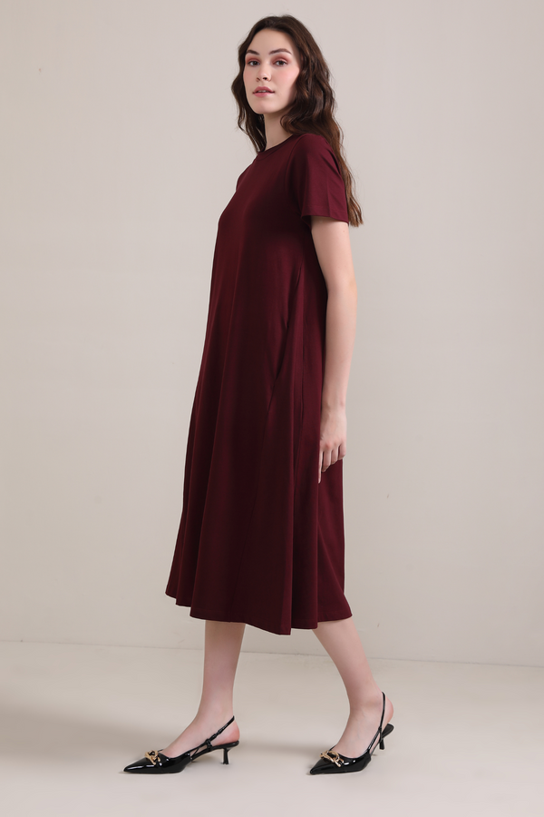 Luna A-Line Dress-Wild Berry