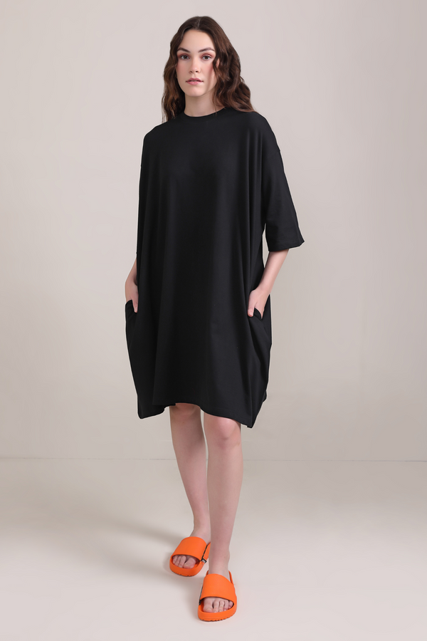 Oversized Pocket Tee-Black