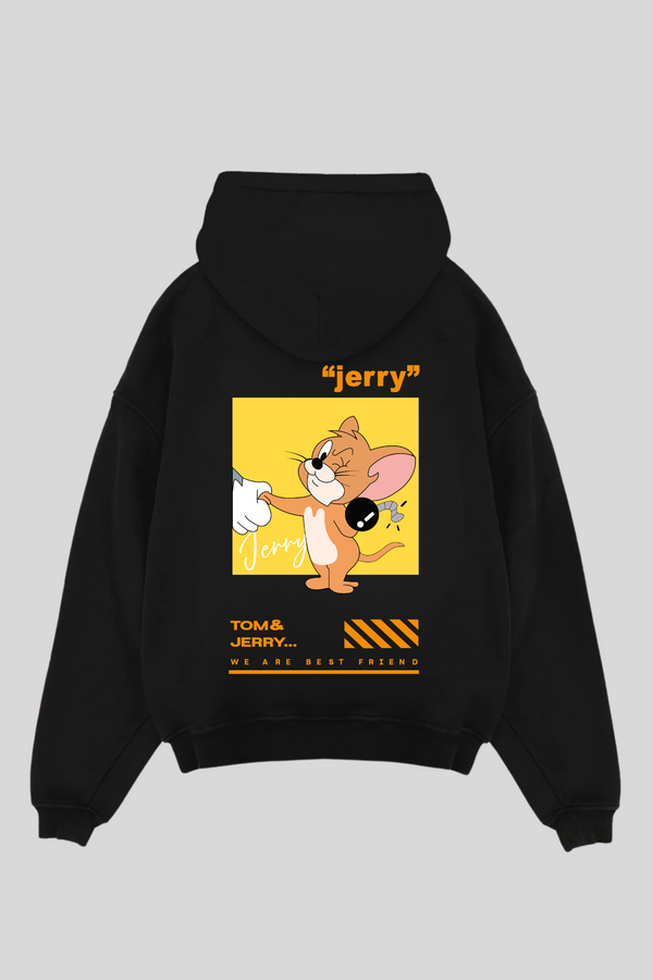 Jerry- Black- Oversized Hoodie