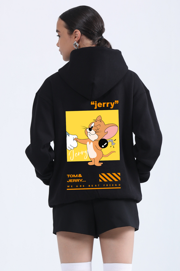 Jerry- Black- Oversized Hoodie