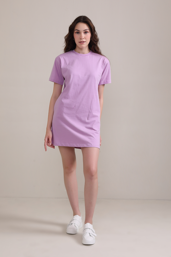 Lavender :Oversized T-shirt Dress