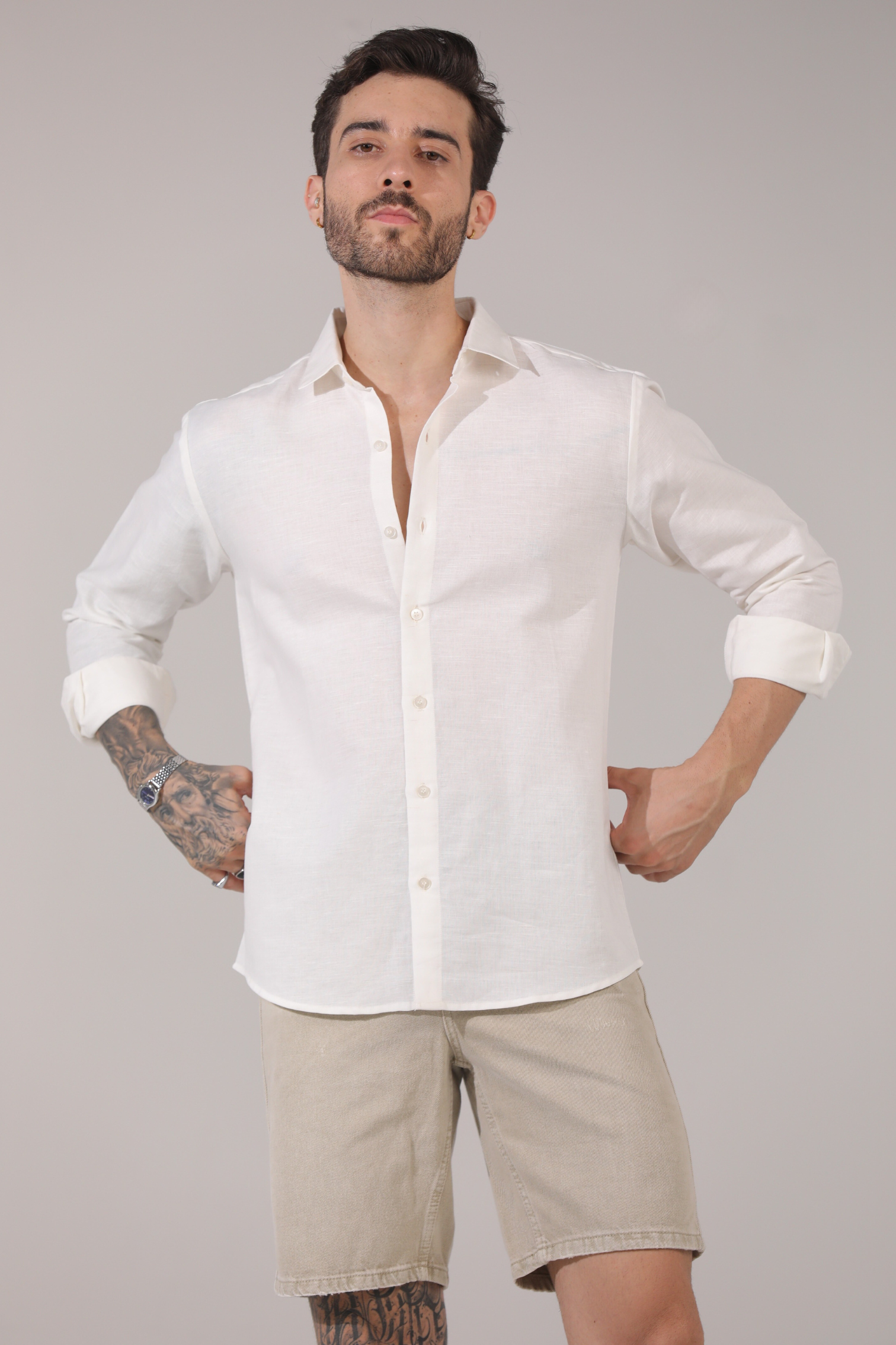 The Peace White Linen Shirt