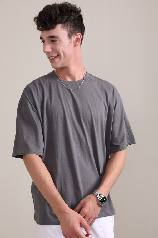 Melange Grey- Oversized t-shirt