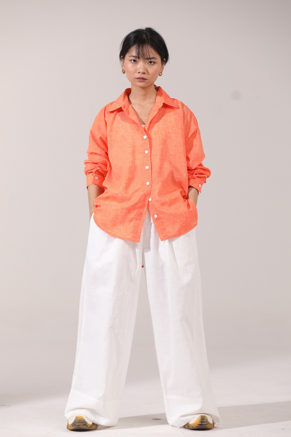 Mimosa Oversized Shirt-Orange