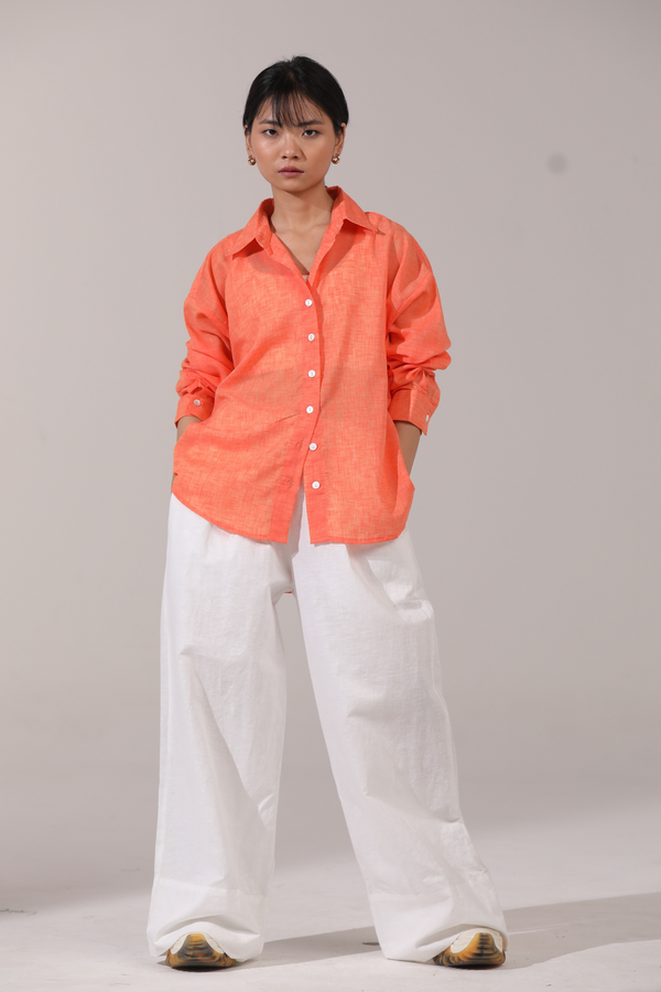 Mimosa Oversized Shirt-Orange