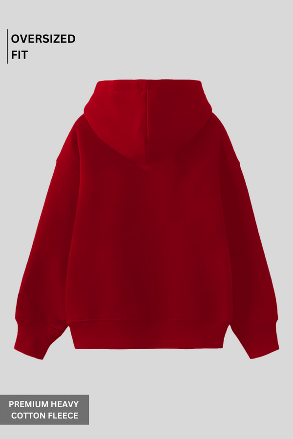 Oversized Hoodie - Crimson