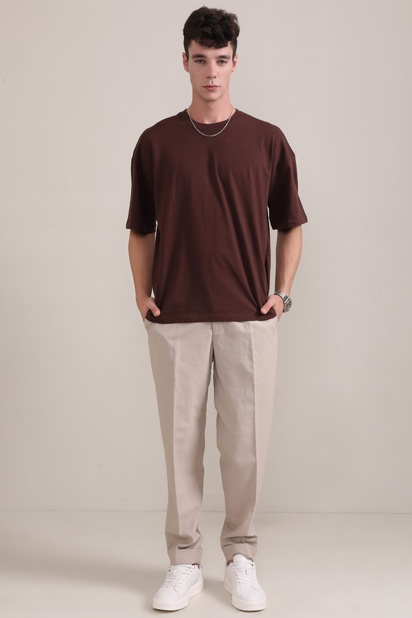 Brown-Oversized t-shirt