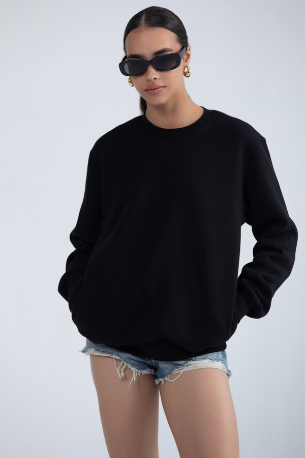 Bold Black- Oversized Sweatshirt