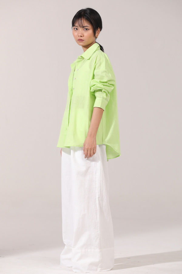 Green Apple Punch Oversized Shirt