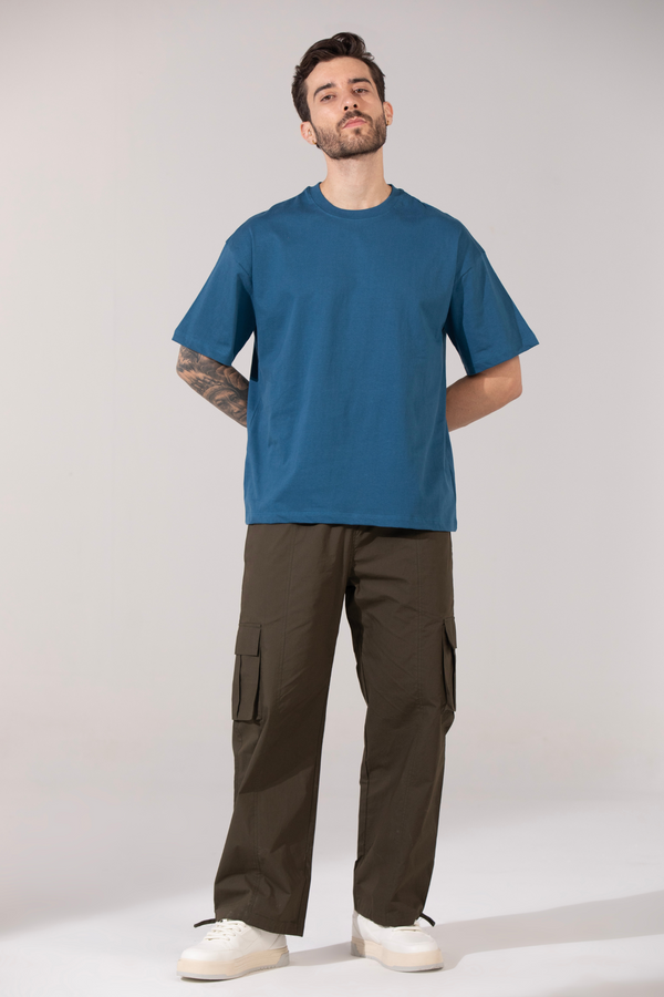 Teal Blue-Oversized t-shirt