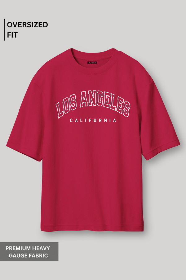 Los Angeles : Oversized T-Shirt Red