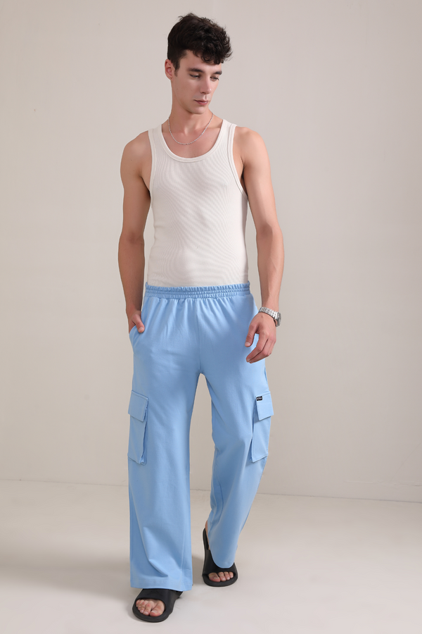 Mid Blue- Cargo pants