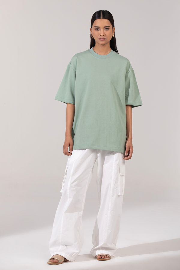 Peace White-Utility Cargo Parachute Pants