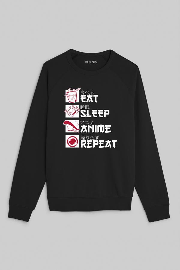 Eat-Sleep-Anime-Repeat- Sweatshirt