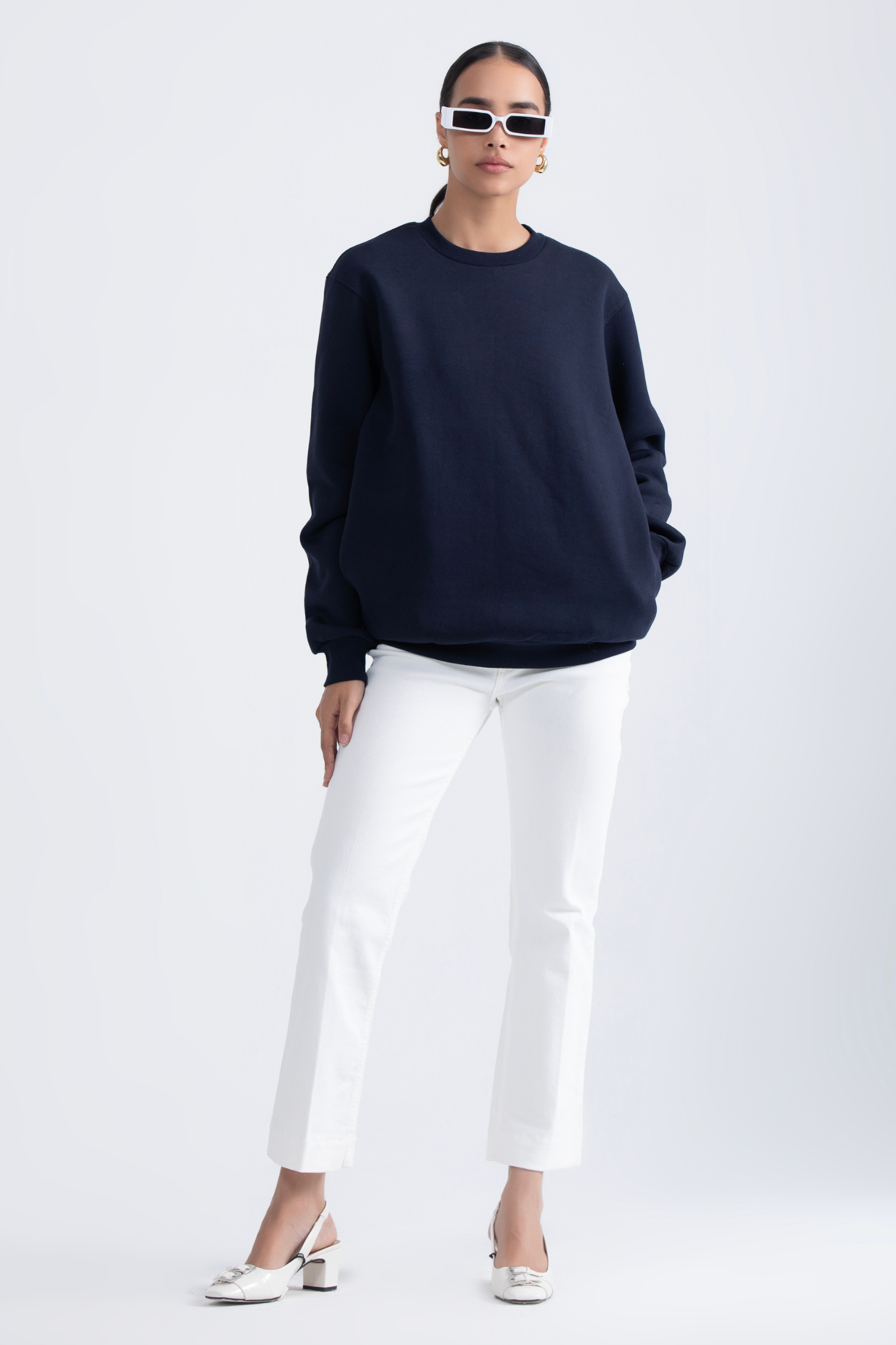 Navy- Oversized Sweatshirt