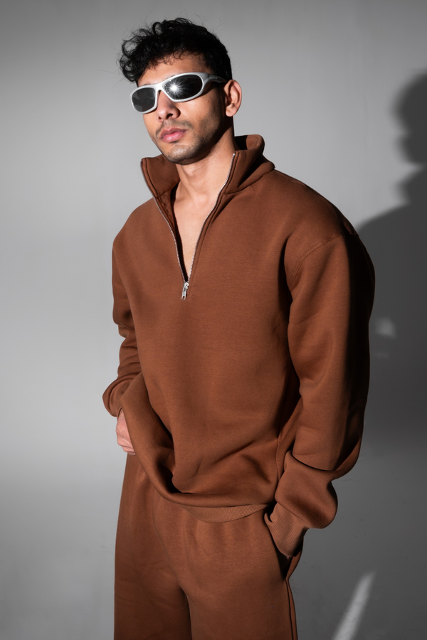 Zip-top Caramel Sweatshirt