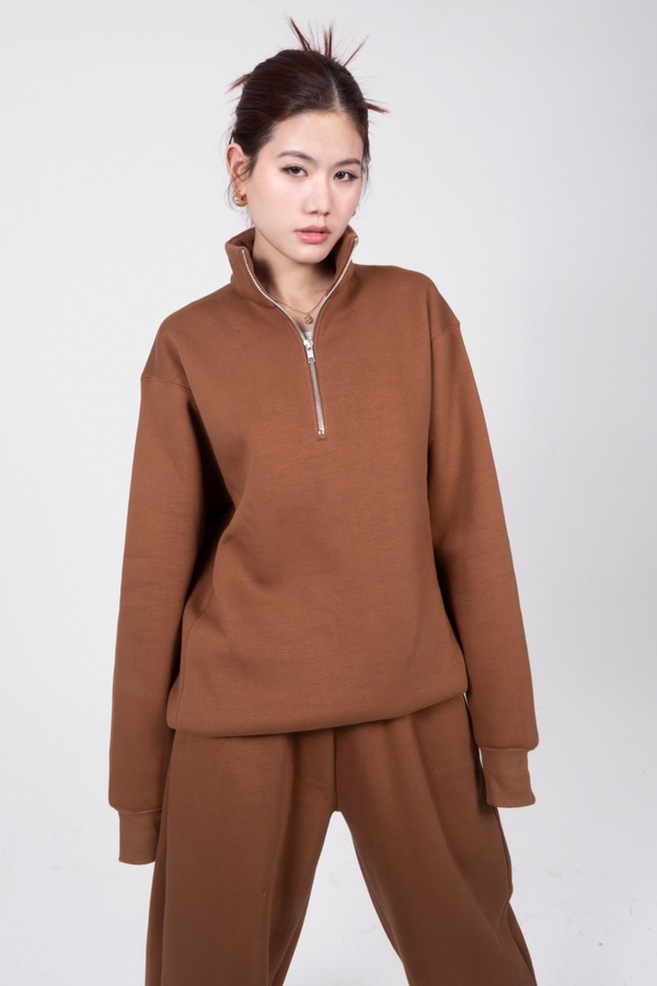 Zip-top Caramel Sweatshirt