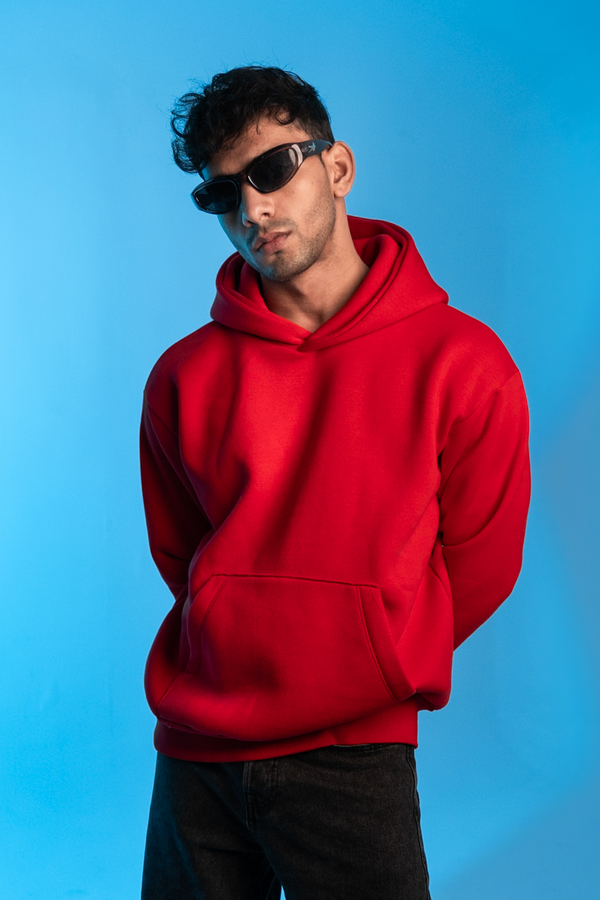 Oversized Hoodie - Crimson