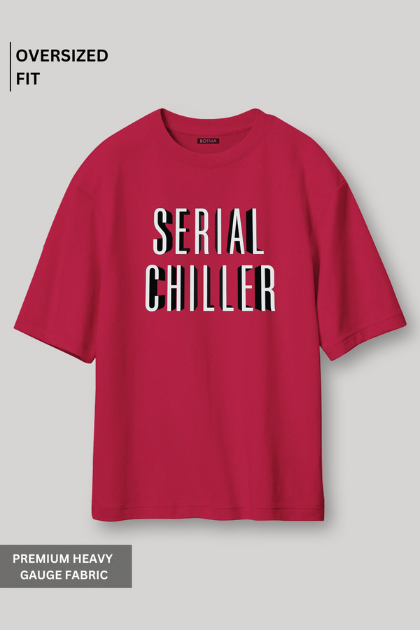 SERIAL CHILLER : Oversized T-Shirt Red