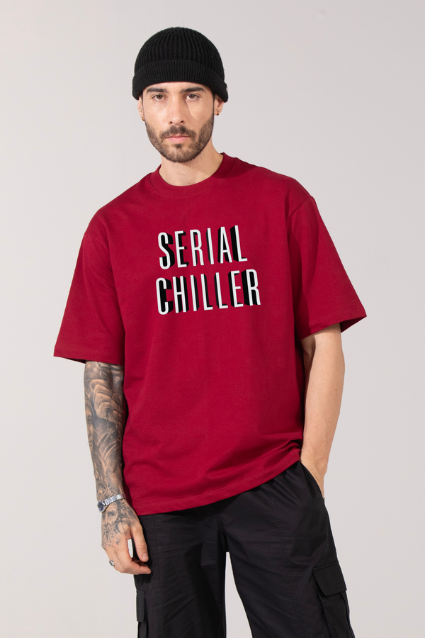 SERIAL CHILLER : Oversized T-Shirt Red