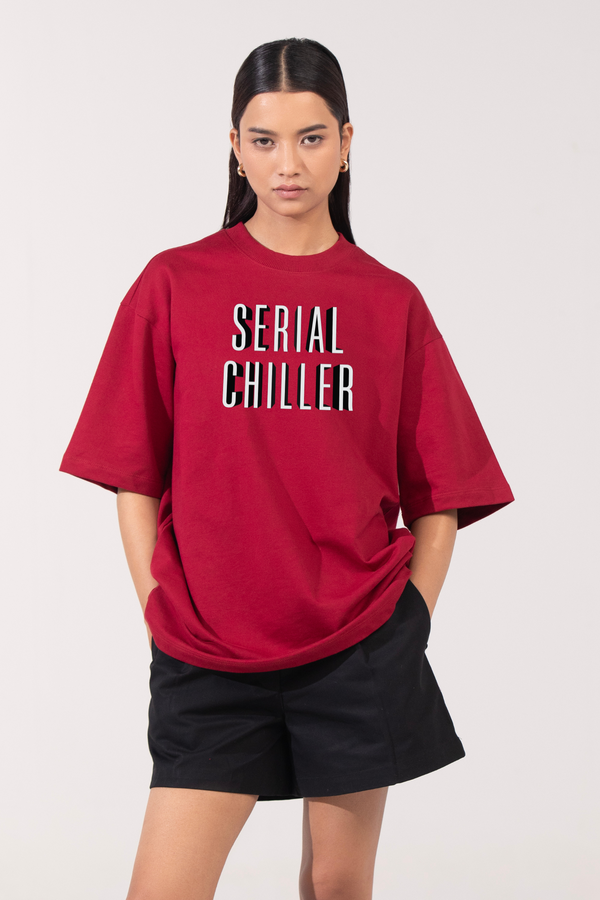 SERIAL CHILLER : Oversized T-Shirt Red