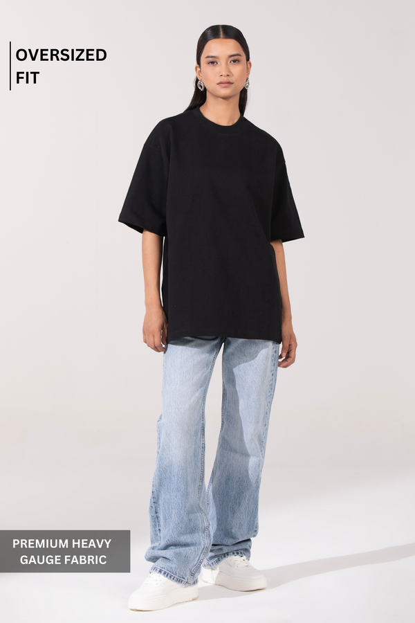 Bold Black- Oversized T-Shirt