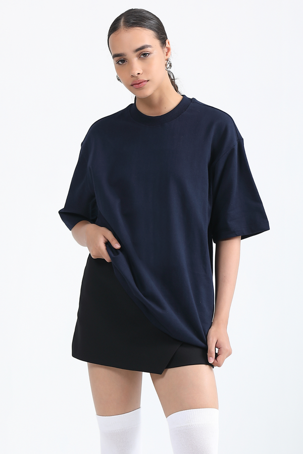 Navy- Oversized T-Shirt