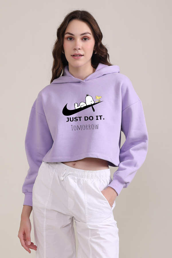 Just Do It.Tomorrow- Crop Hoodie