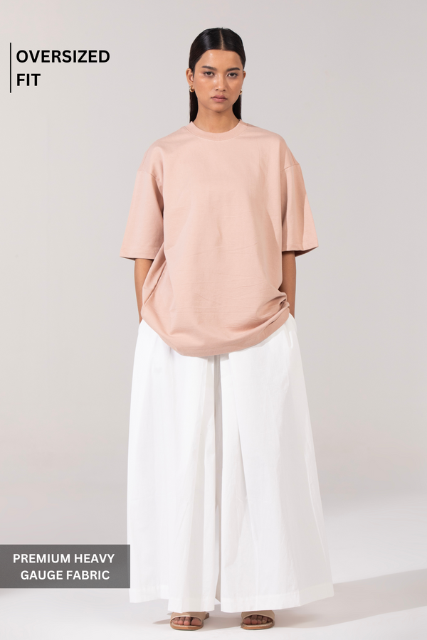 Taupe- Oversized T-Shirt