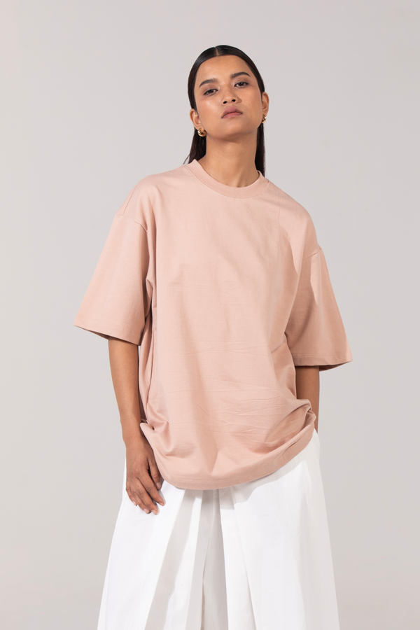 Taupe- Oversized T-Shirt