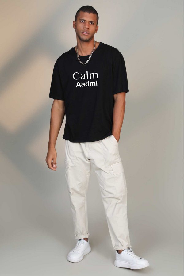 Calm Aadmi- Oversized T-Shirt