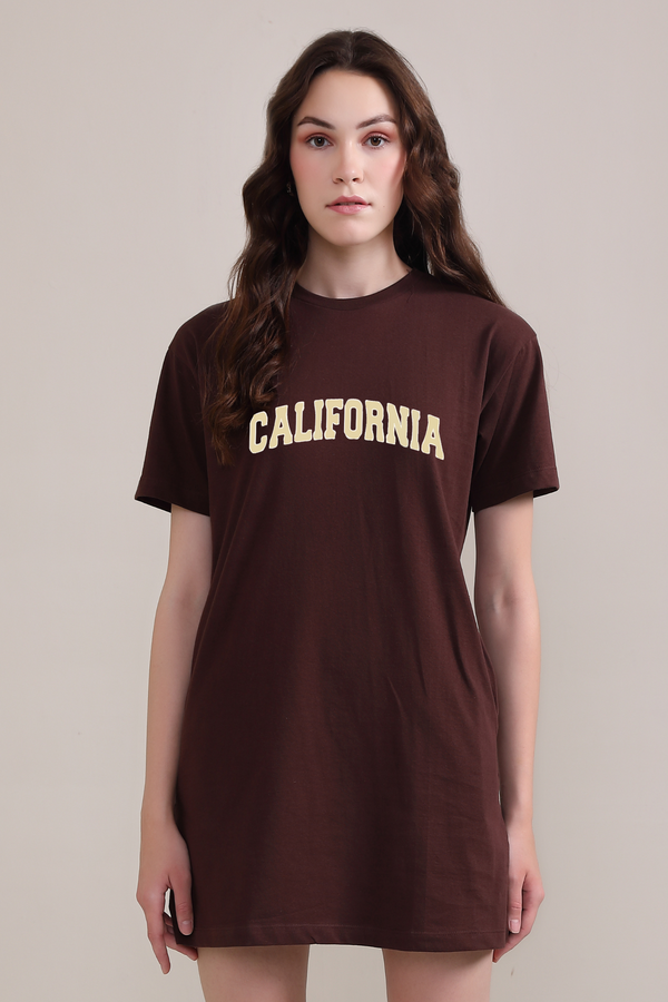 California :Oversized T-shirt Dress