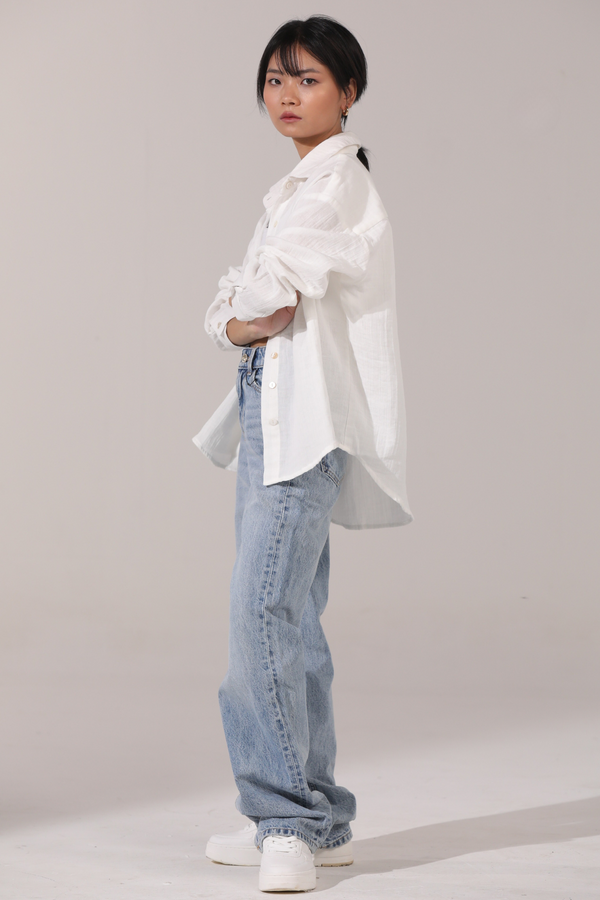 Andy Oversized Shirt-White