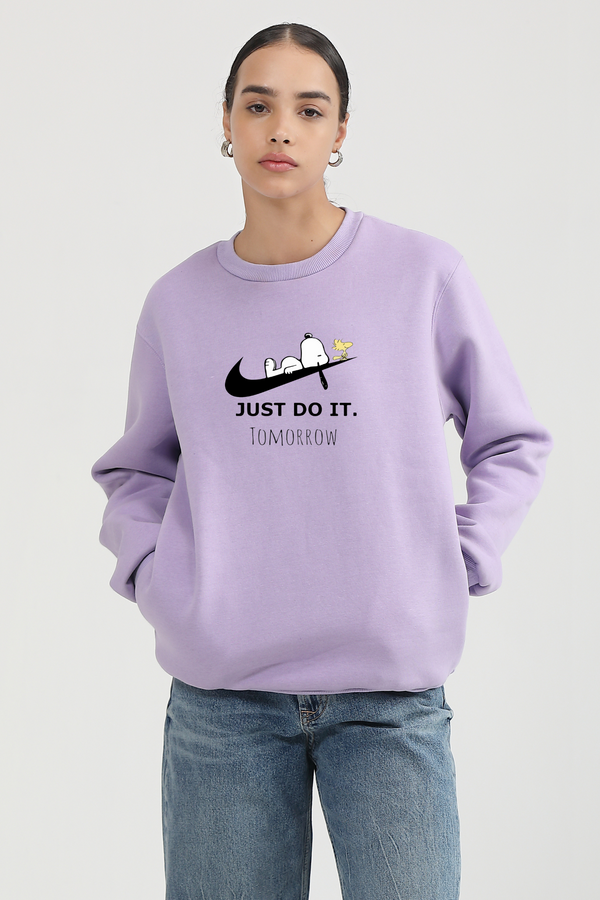 Just Do it. Tomorrow- Oversized Sweatshirt