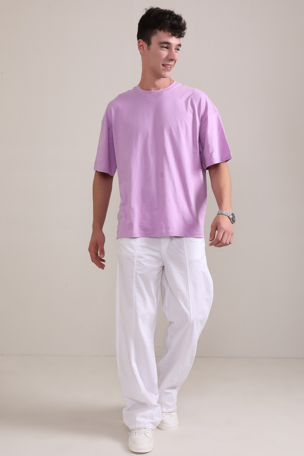 Lavender-Oversized t-shirt