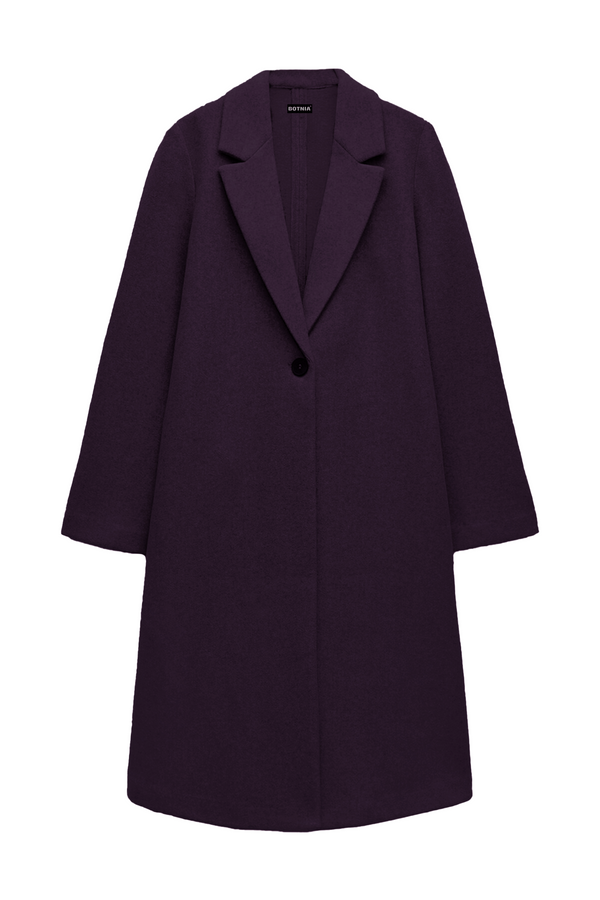 Berry - Wool Blend Long Coat