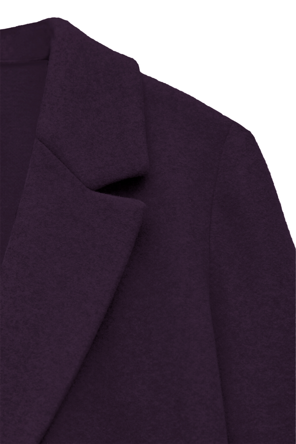 Berry - Wool Blend Long Coat