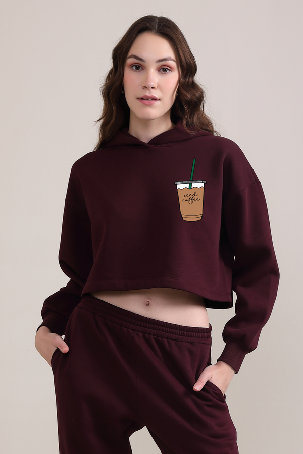 Iced Coffee-Crop Hoodie