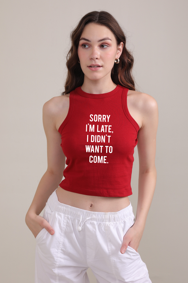 Sorry I'm late - Racerback Tank top