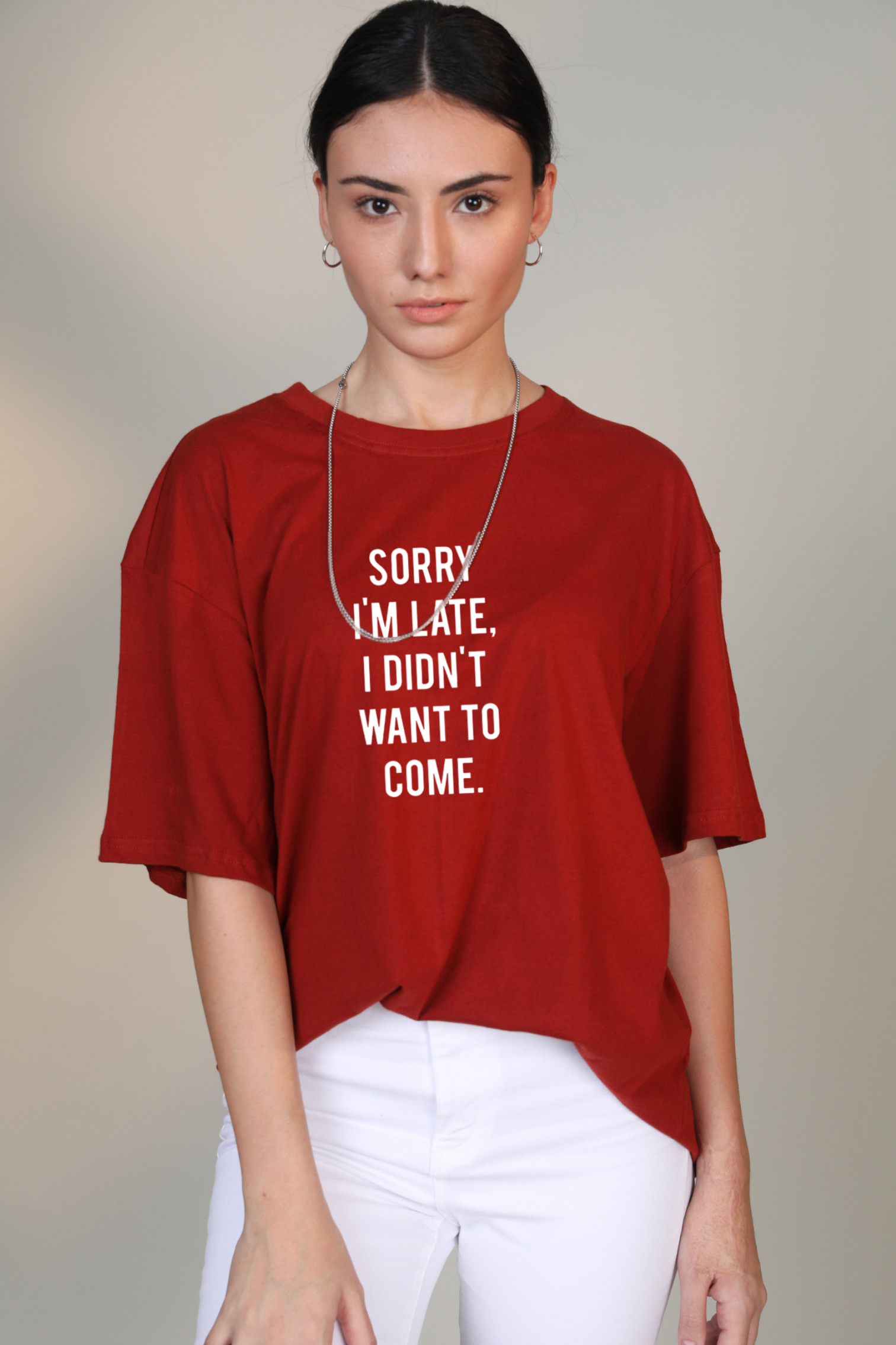 Sorry I'M late - Oversized t-shirt