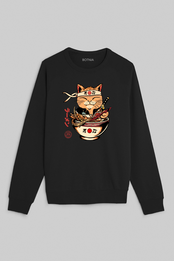 Ramen Cat- Oversized Sweatshirt