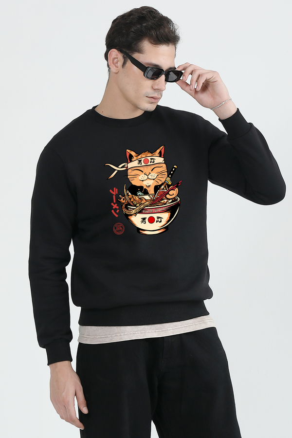 Ramen Cat- Oversized Sweatshirt