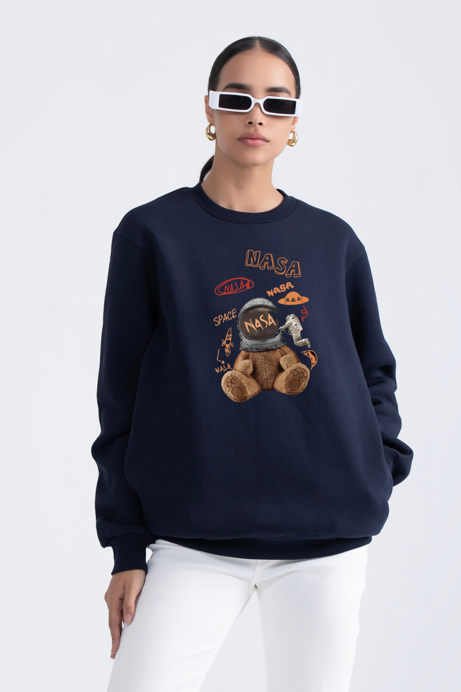 Nasa Teddy- Oversized Sweatshirt