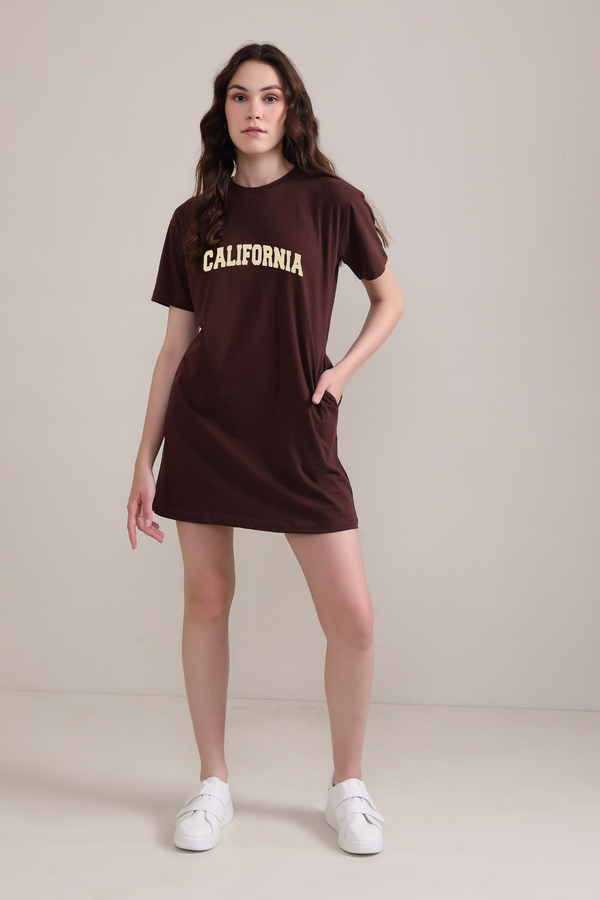 California :Oversized T-shirt Dress