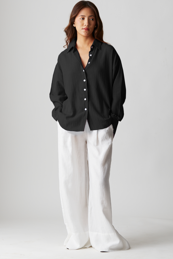 Andy Oversized Shirt-Black