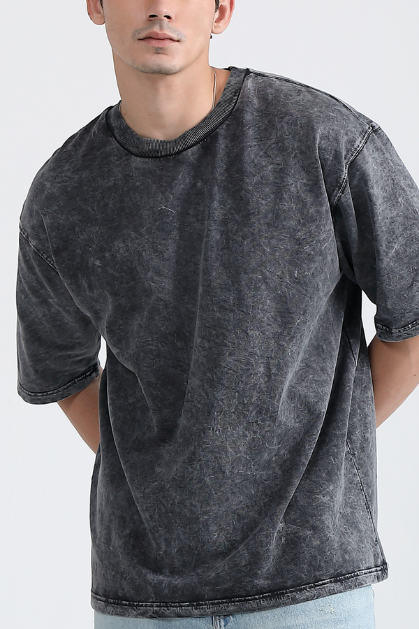 Black- Acid Wash T-Shirt