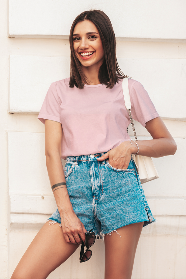 Pastel Pink -Women Short sleeve t-shirt