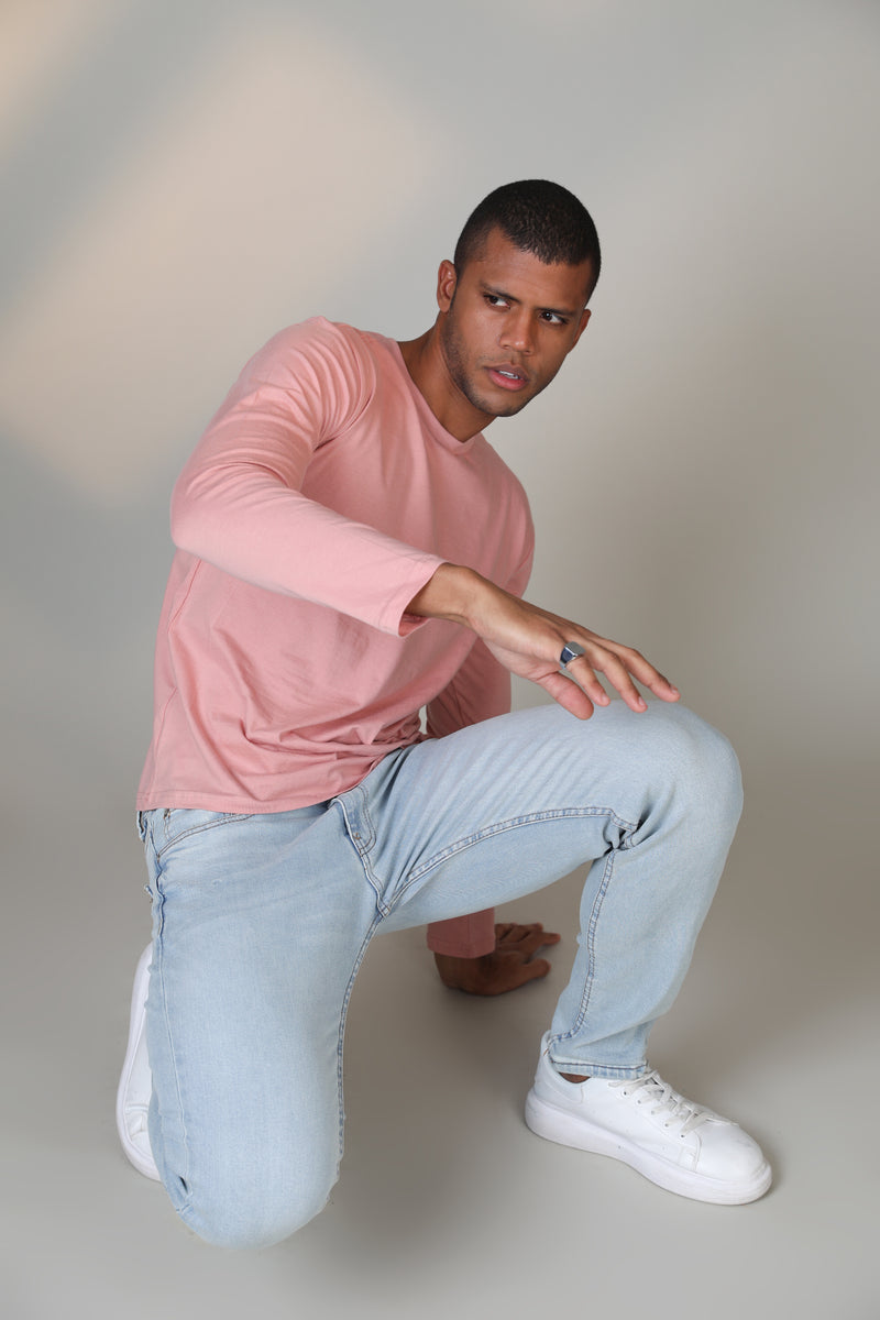 Pastel Pink - Full sleeve t-shirt - Botnia