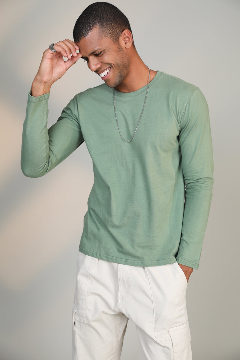 Pastel Green- Full sleeve t-shirt - Botnia